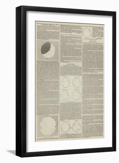 The Solar Eclipse of 15 March as Seen at the Cambridge Observatory-null-Framed Giclee Print