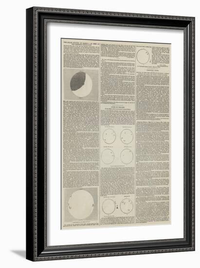 The Solar Eclipse of 15 March as Seen at the Cambridge Observatory-null-Framed Giclee Print