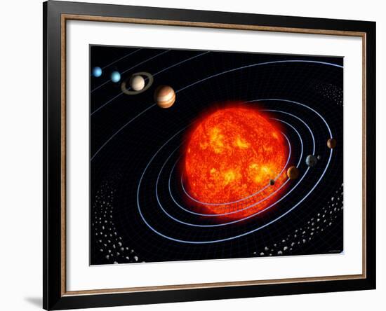 The Solar System-Stocktrek Images-Framed Photographic Print