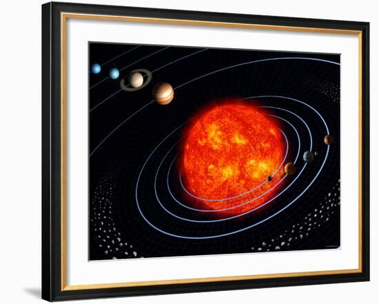 The Solar System-Stocktrek Images-Framed Photographic Print