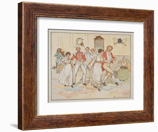 The Soldier and His Bride, from the Hey Diddle Diddle Picture Book, Pub.1882 (Colour Engraving)-Randolph Caldecott-Framed Giclee Print