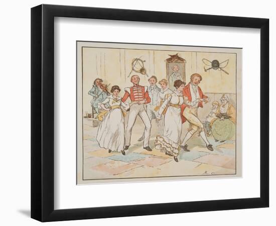 The Soldier and His Bride, from the Hey Diddle Diddle Picture Book, Pub.1882 (Colour Engraving)-Randolph Caldecott-Framed Giclee Print