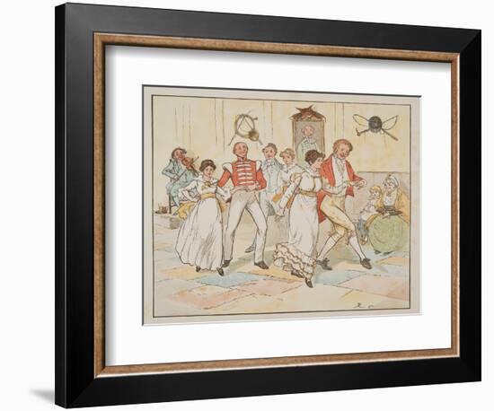 The Soldier and His Bride, from the Hey Diddle Diddle Picture Book, Pub.1882 (Colour Engraving)-Randolph Caldecott-Framed Giclee Print