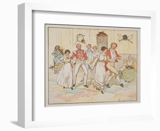 The Soldier and His Bride, from the Hey Diddle Diddle Picture Book, Pub.1882 (Colour Engraving)-Randolph Caldecott-Framed Giclee Print