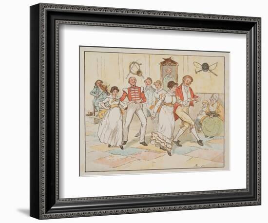 The Soldier and His Bride, from the Hey Diddle Diddle Picture Book, Pub.1882 (Colour Engraving)-Randolph Caldecott-Framed Giclee Print