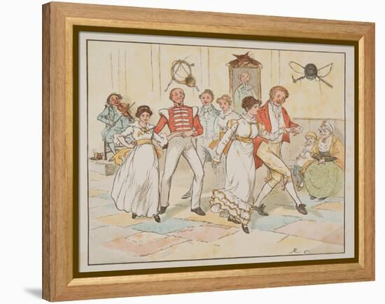 The Soldier and His Bride, from the Hey Diddle Diddle Picture Book, Pub.1882 (Colour Engraving)-Randolph Caldecott-Framed Premier Image Canvas