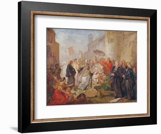 The Solemn Entry of Monseigneur Nicolas-Joseph De Paris as Bishop of Orleans in 734, 1745-Charles Joseph Natoire-Framed Giclee Print