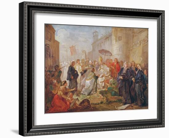 The Solemn Entry of Monseigneur Nicolas-Joseph De Paris as Bishop of Orleans in 734, 1745-Charles Joseph Natoire-Framed Giclee Print