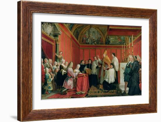 The Solemnization of the Marriage of Prince James Francis Edward Stuart (1688-1766) and Princess Ma-Agostino Masucci-Framed Giclee Print