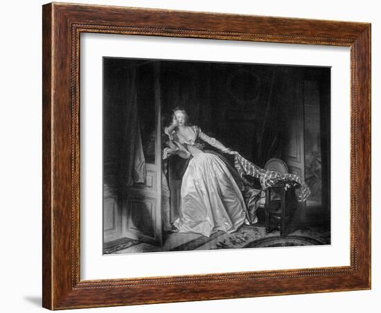 The Solen Kiss, Late 18th Century-Jean-Honore Fragonard-Framed Giclee Print