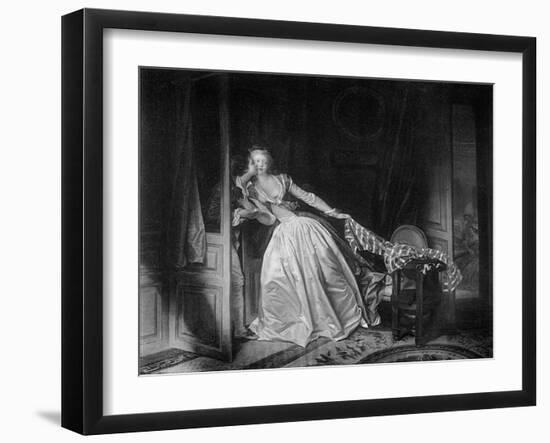 The Solen Kiss, Late 18th Century-Jean-Honore Fragonard-Framed Giclee Print