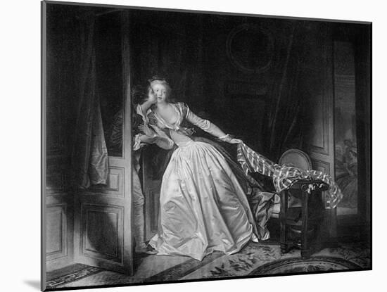 The Solen Kiss, Late 18th Century-Jean-Honore Fragonard-Mounted Giclee Print