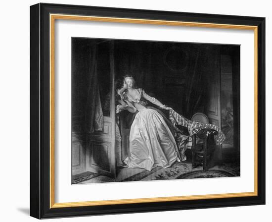 The Solen Kiss, Late 18th Century-Jean-Honore Fragonard-Framed Giclee Print