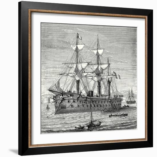 The 'Solferino' Ironclad Steam-Propelled Warship Launched in 1863-null-Framed Giclee Print