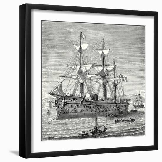 The 'Solferino' Ironclad Steam-Propelled Warship Launched in 1863-null-Framed Giclee Print