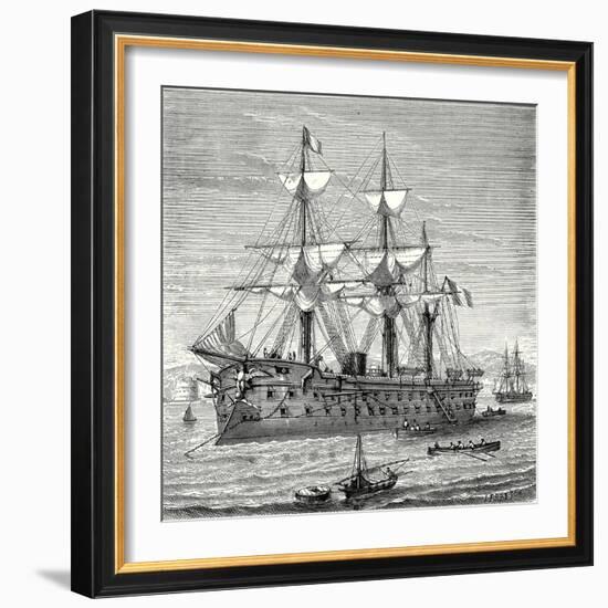 The 'Solferino' Ironclad Steam-Propelled Warship Launched in 1863-null-Framed Giclee Print