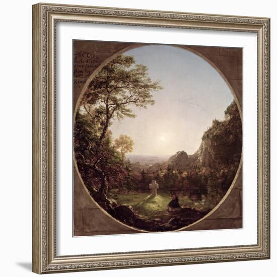 The Solitary Cross, 1845-Thomas Cole-Framed Giclee Print