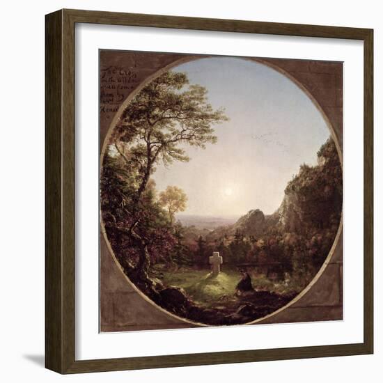 The Solitary Cross, 1845-Thomas Cole-Framed Giclee Print