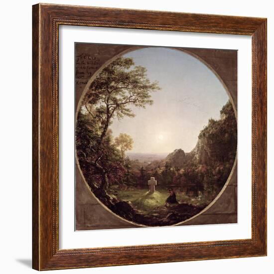 The Solitary Cross, 1845-Thomas Cole-Framed Giclee Print