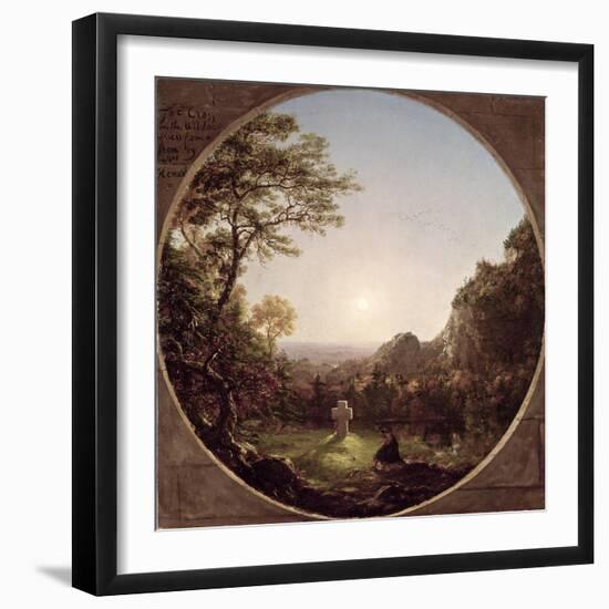 The Solitary Cross, 1845-Thomas Cole-Framed Giclee Print