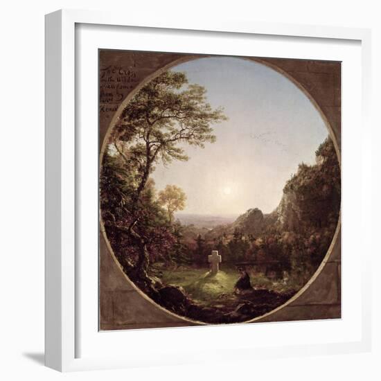 The Solitary Cross, 1845-Thomas Cole-Framed Giclee Print