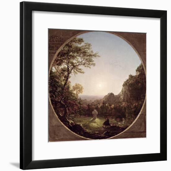 The Solitary Cross, 1845-Thomas Cole-Framed Giclee Print