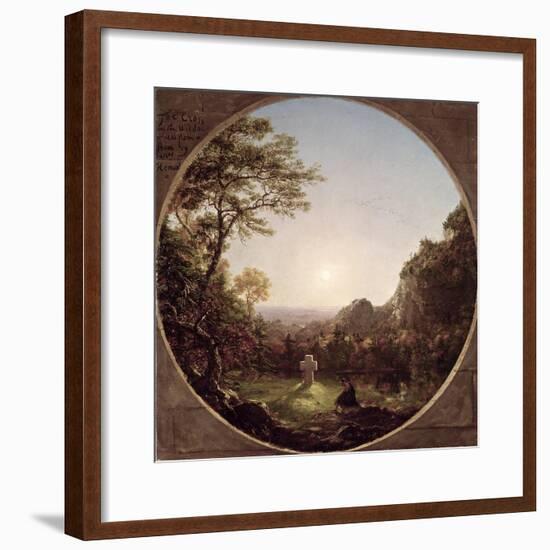 The Solitary Cross, 1845-Thomas Cole-Framed Giclee Print