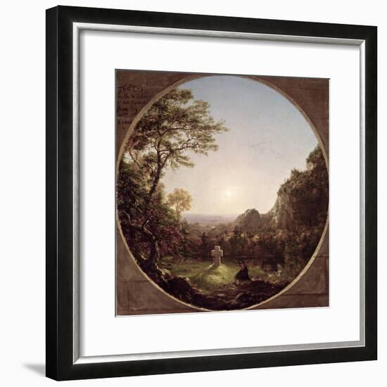 The Solitary Cross, 1845-Thomas Cole-Framed Giclee Print