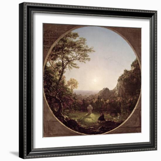 The Solitary Cross, 1845-Thomas Cole-Framed Giclee Print