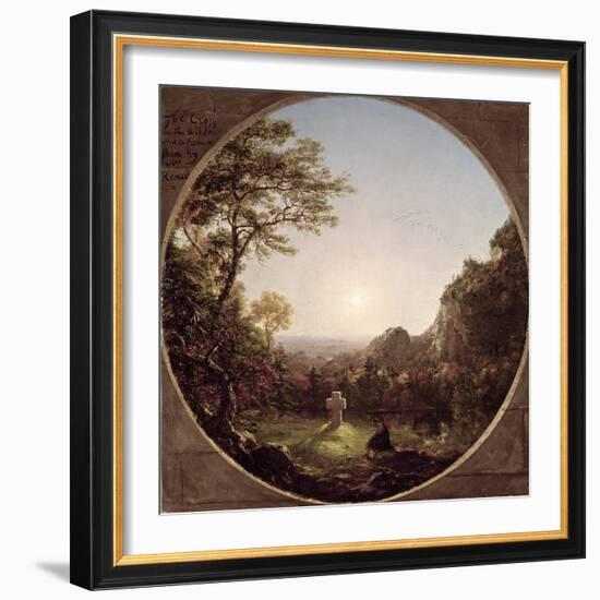 The Solitary Cross, 1845-Thomas Cole-Framed Giclee Print