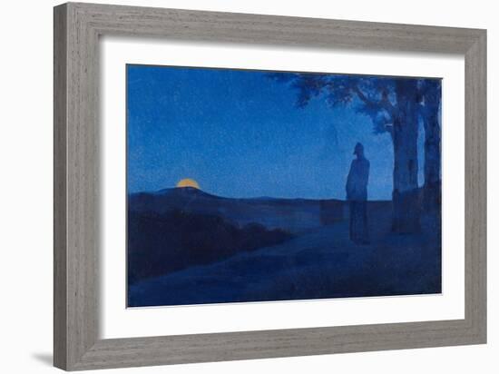 The Solitude of Christ Par Osbert, Alphonse (1857-1939). Oil on Wood, Size : 37,5X56, 1897, Private-Alphonse Osbert-Framed Giclee Print