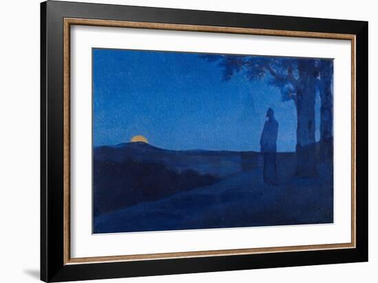 The Solitude of Christ Par Osbert, Alphonse (1857-1939). Oil on Wood, Size : 37,5X56, 1897, Private-Alphonse Osbert-Framed Giclee Print