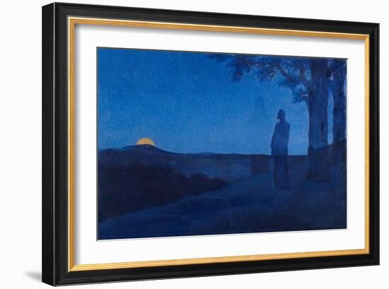 The Solitude of Christ Par Osbert, Alphonse (1857-1939). Oil on Wood, Size : 37,5X56, 1897, Private-Alphonse Osbert-Framed Giclee Print