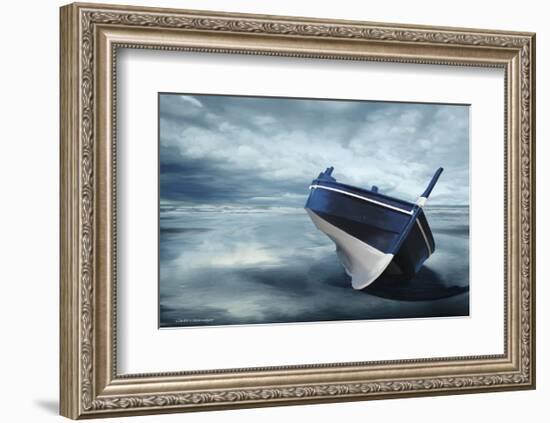 The Solitude of the Sea in Blue-Carlos Casamayor-Framed Art Print