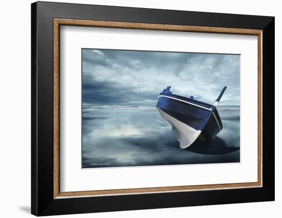 The Solitude of the Sea in Blue-Carlos Casamayor-Framed Art Print