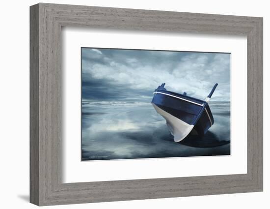 The Solitude of the Sea in Blue-Carlos Casamayor-Framed Art Print