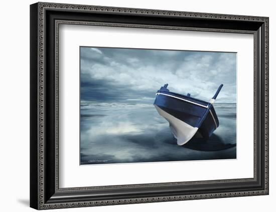 The Solitude of the Sea in Blue-Carlos Casamayor-Framed Art Print