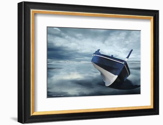 The Solitude of the Sea in Blue-Carlos Casamayor-Framed Art Print