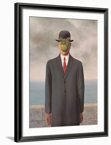 The Son of Man-Rene Magritte-Framed Art Print