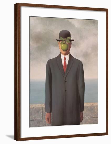 The Son of Man-Rene Magritte-Framed Art Print