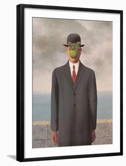 The Son of Man-Rene Magritte-Framed Art Print