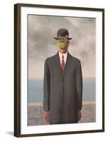 The Son of Man-Rene Magritte-Framed Art Print