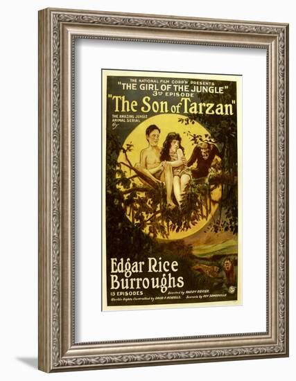 The Son of Tarzan, Gordon Griffith, Mae Giraci in 'Episode 3: the Girl of the Jungle', 1920-null-Framed Photo