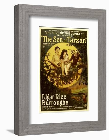 The Son of Tarzan, Gordon Griffith, Mae Giraci in 'Episode 3: the Girl of the Jungle', 1920-null-Framed Photo