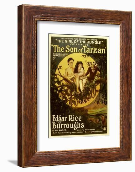 The Son of Tarzan, Gordon Griffith, Mae Giraci in 'Episode 3: the Girl of the Jungle', 1920-null-Framed Photo