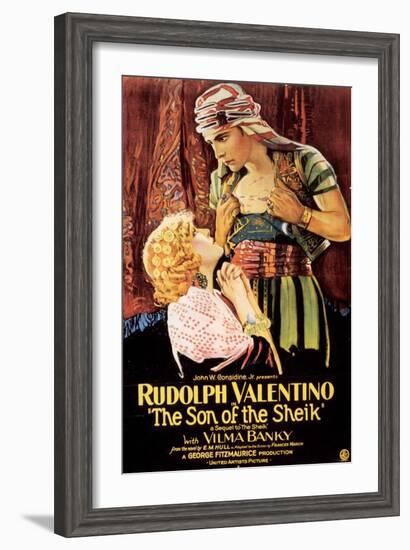 The Son Of The Sheik, Rudolph Valentino, USA, 1926-null-Framed Giclee Print