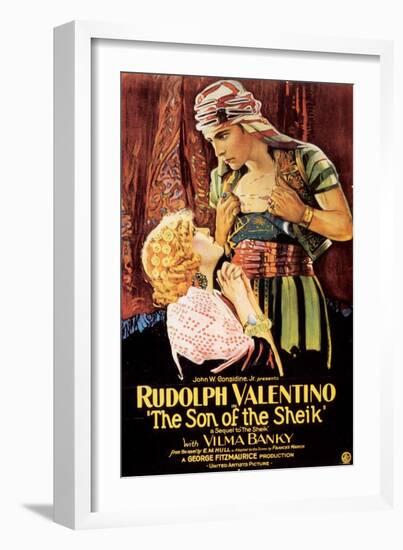 The Son Of The Sheik, Rudolph Valentino, USA, 1926-null-Framed Giclee Print