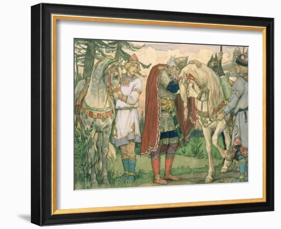 The Song of Prince Oleg, 1899-Victor Mikhailovich Vasnetsov-Framed Giclee Print