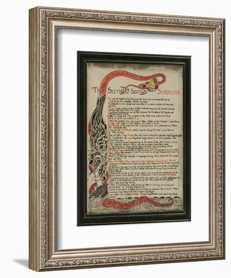 The Song of Songs Which Is Solomon's, 8th September 1907-Rudyard Kipling-Framed Giclee Print