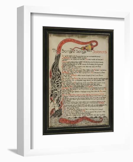 The Song of Songs Which Is Solomon's, 8th September 1907-Rudyard Kipling-Framed Giclee Print